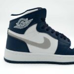 کتونی جردن 1 ساقدار سرمه ای سفید دخترانه