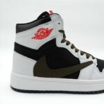 کتونی ترویس ساقدار سفید مشکی زنانه