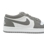 کتونی جردن 1 سفید طوسی مردانه