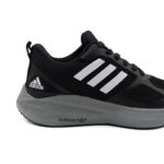 کتونی آدیداس راحتی مشکی طوسی سایز 45