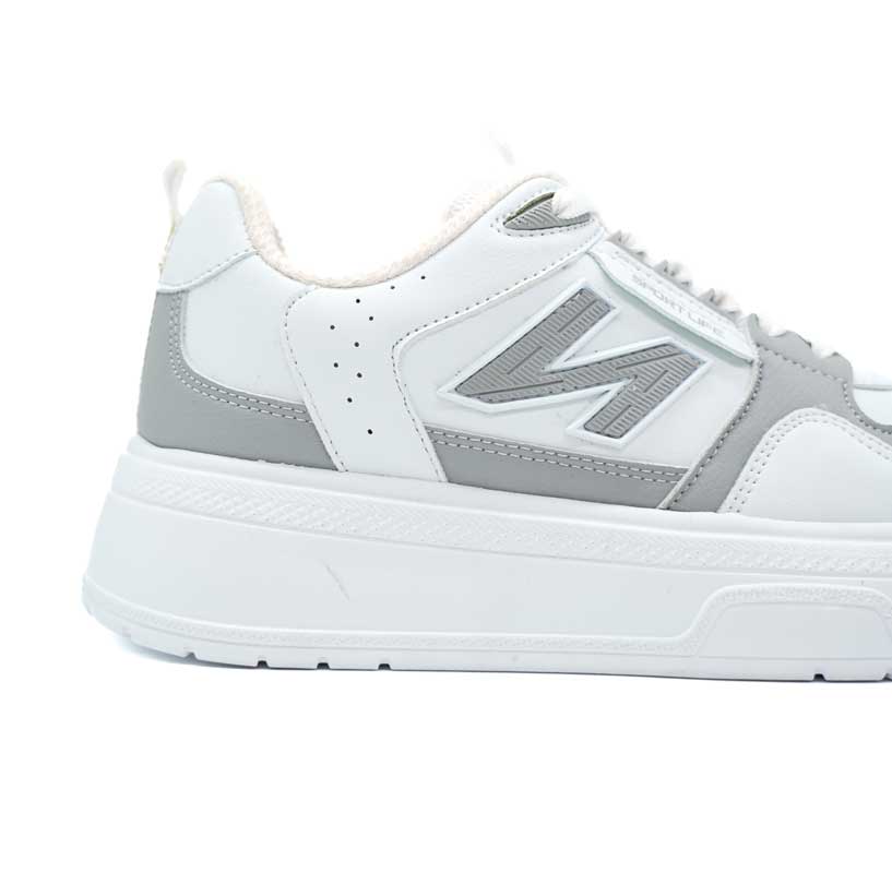 کتونی نیوبالانس اسپرت سفید طوسی دخترانه