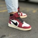 کتونی ایرجردن 1 زرشکی سفید زنانه