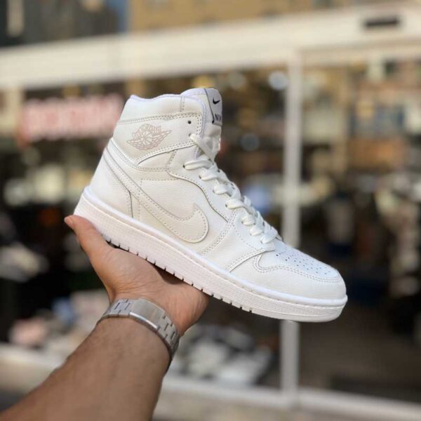 کتونی جردن 1 ساقدار تمام سفید پسرانه