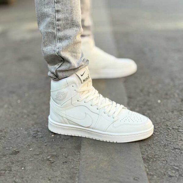 کتونی جردن 1 ساقدار تمام سفید مردانه