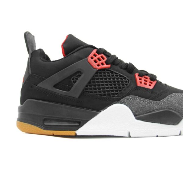 کتونی جردن 4 طوسی مشکی مردانه