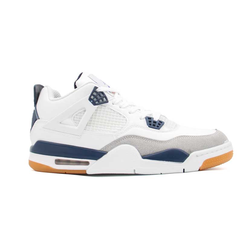 کتونی جردن 4 سفید سرمه ای طوسی بزرگپا