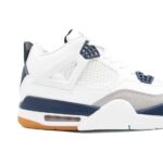 کتونی جردن 4 سفید سرمه ای طوسی سایز 45