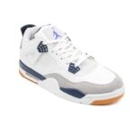 کتونی جردن 4 سفید سرمه ای طوسی سایز 46