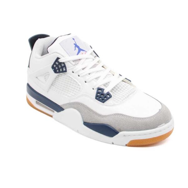 کتونی جردن 4 سفید سرمه ای طوسی سایز 46