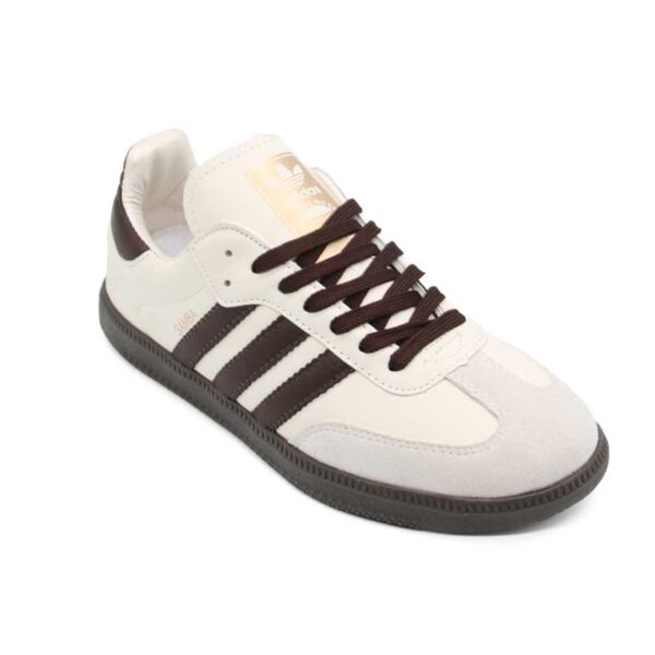 کتونی آدیداس سامبا کرم قهوه ای دخترانه و زنانه