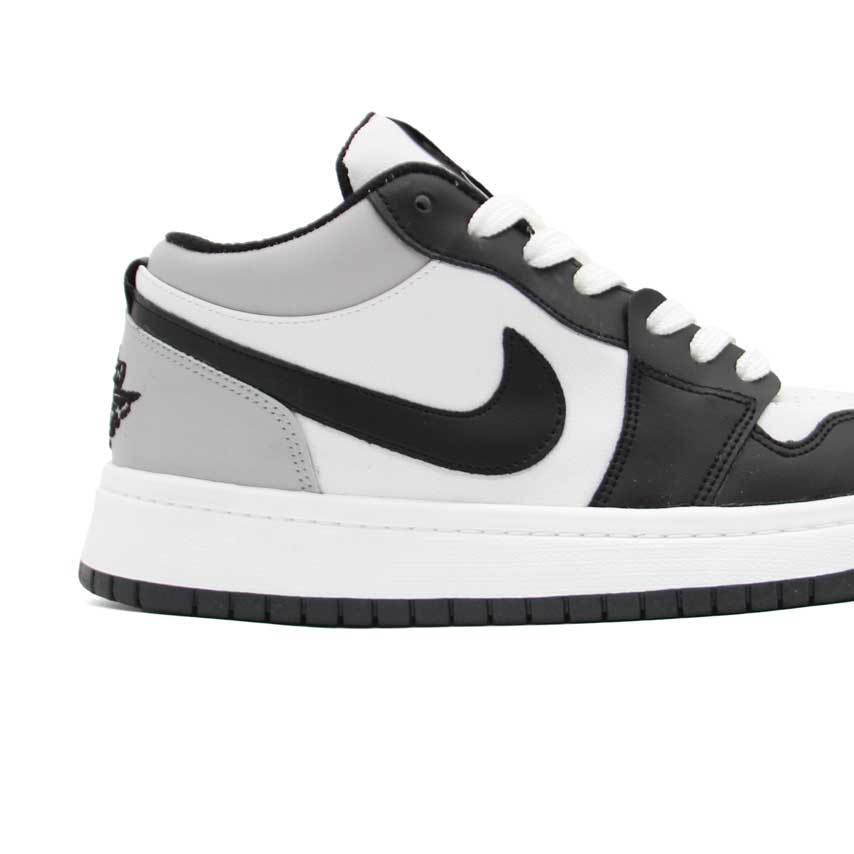 کتونی جردن 1 سفید طوسی مشکی دخترانه