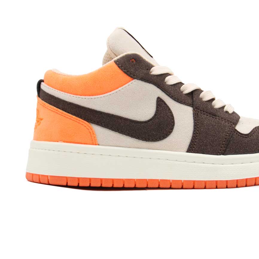 کتونی جردن 1 کرم نارنجی دخترانه